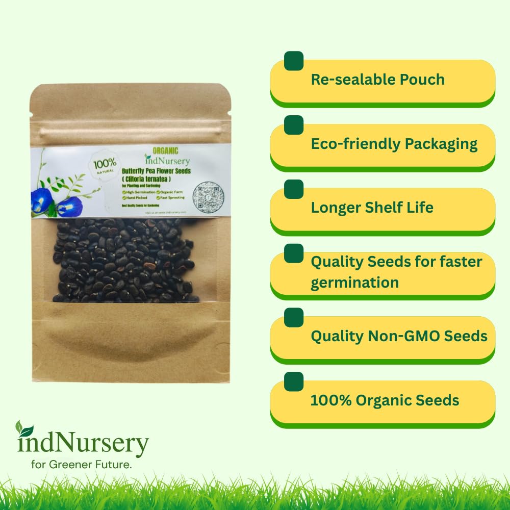 Butterfly Pea Flower Seeds for Planting (Blue, Pack of 10 g)